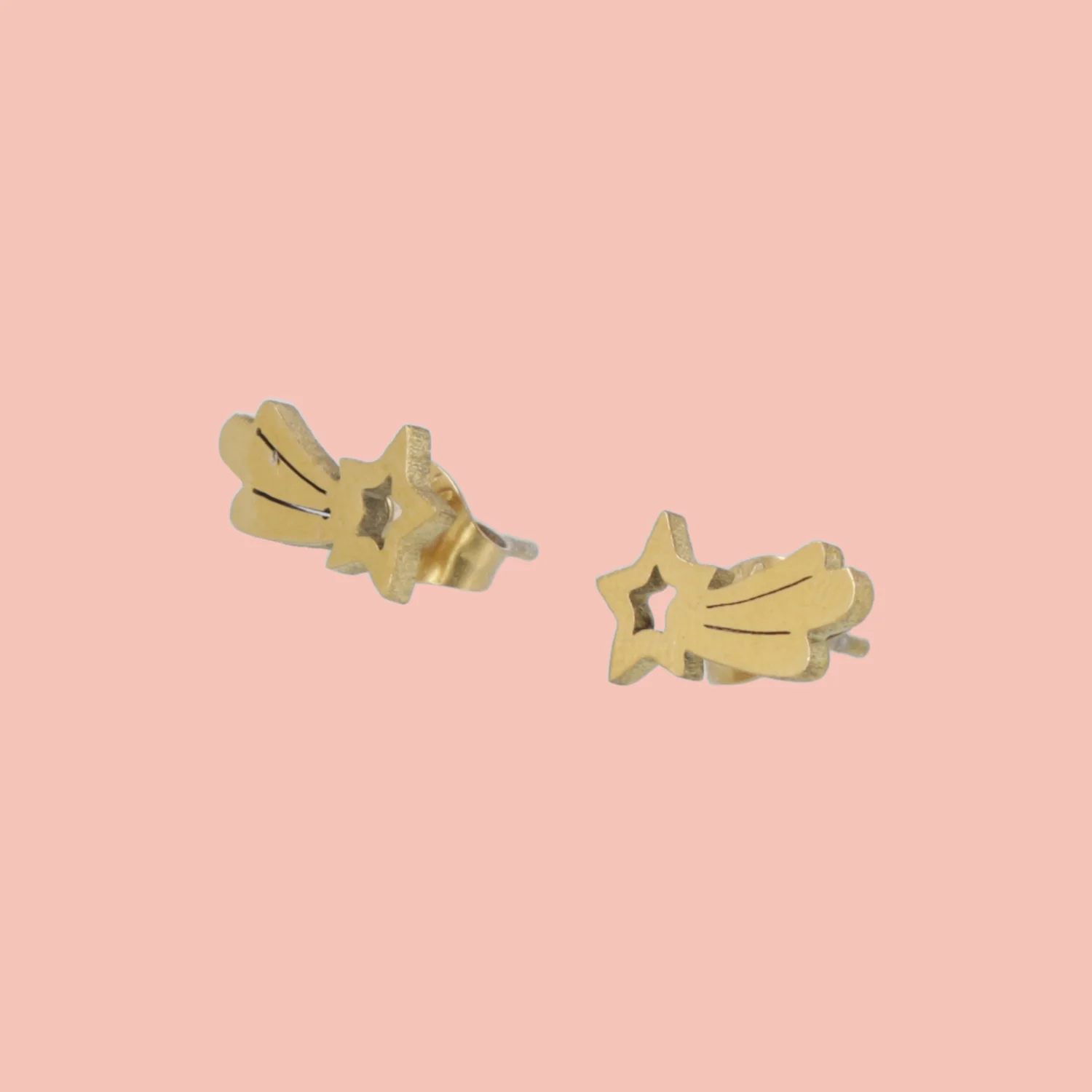 Shooting Star Stud Earrings (Gold Plated) - Image 2