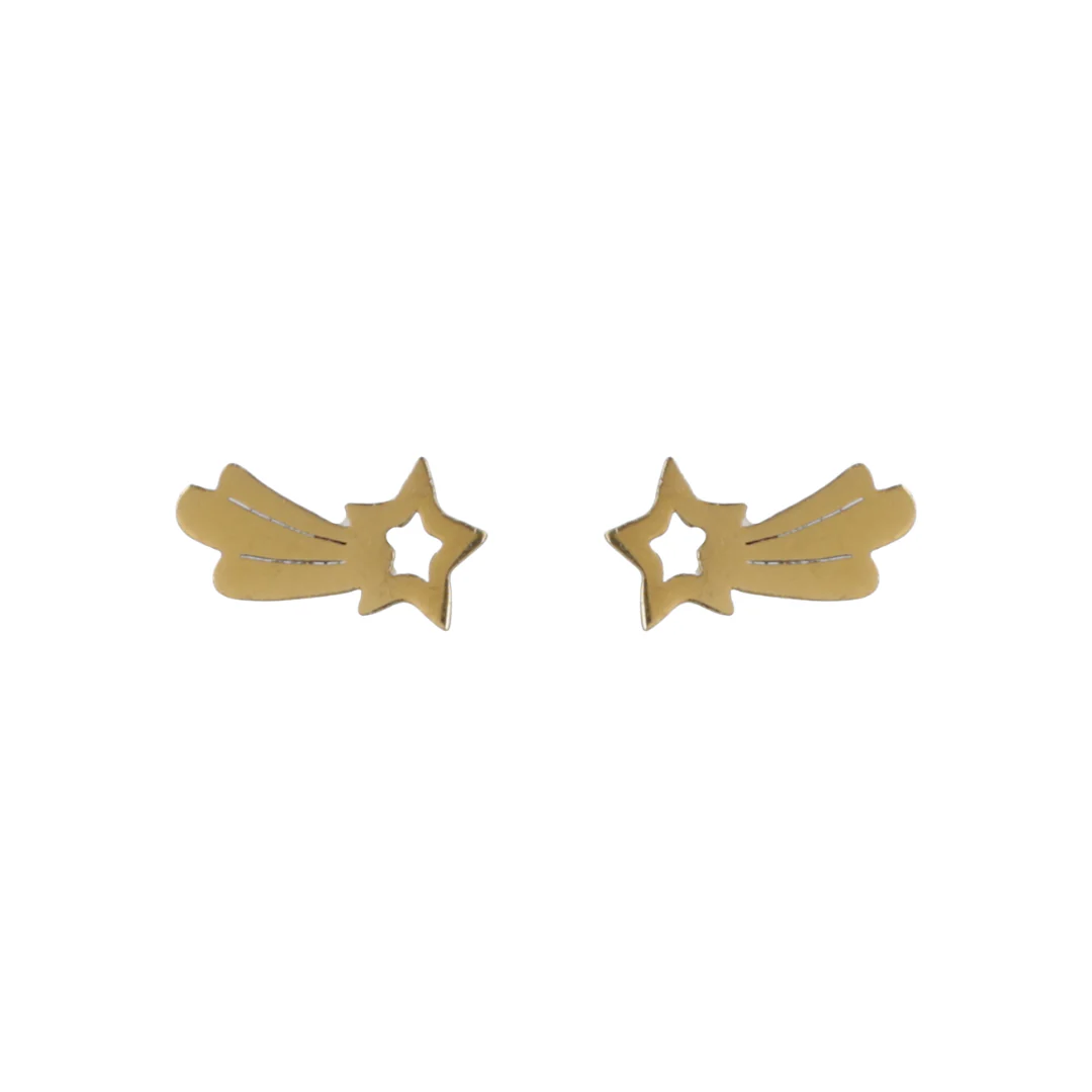 Shooting Star Stud Earrings (Gold Plated) - Image 3