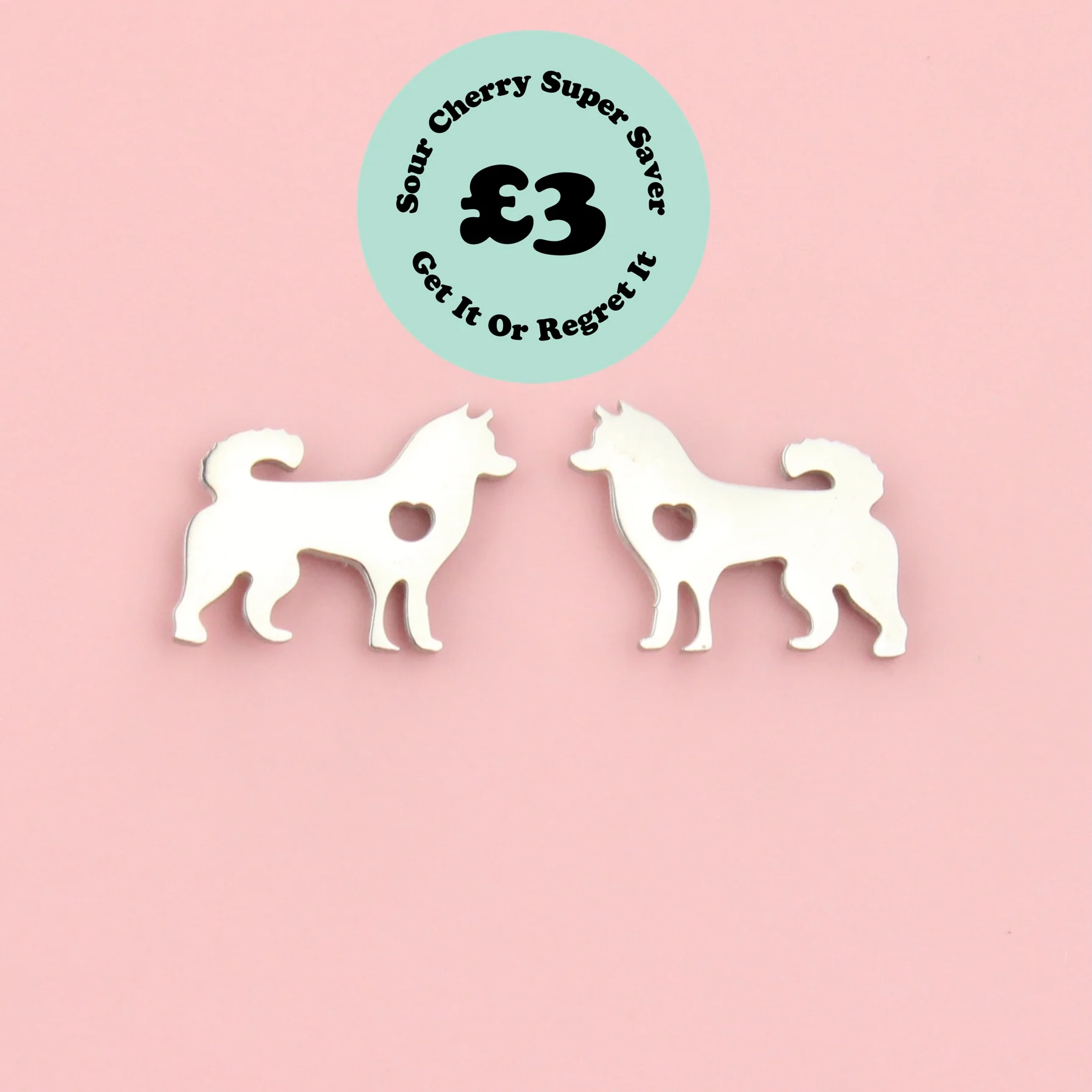 Siberian Husky Stud Earrings