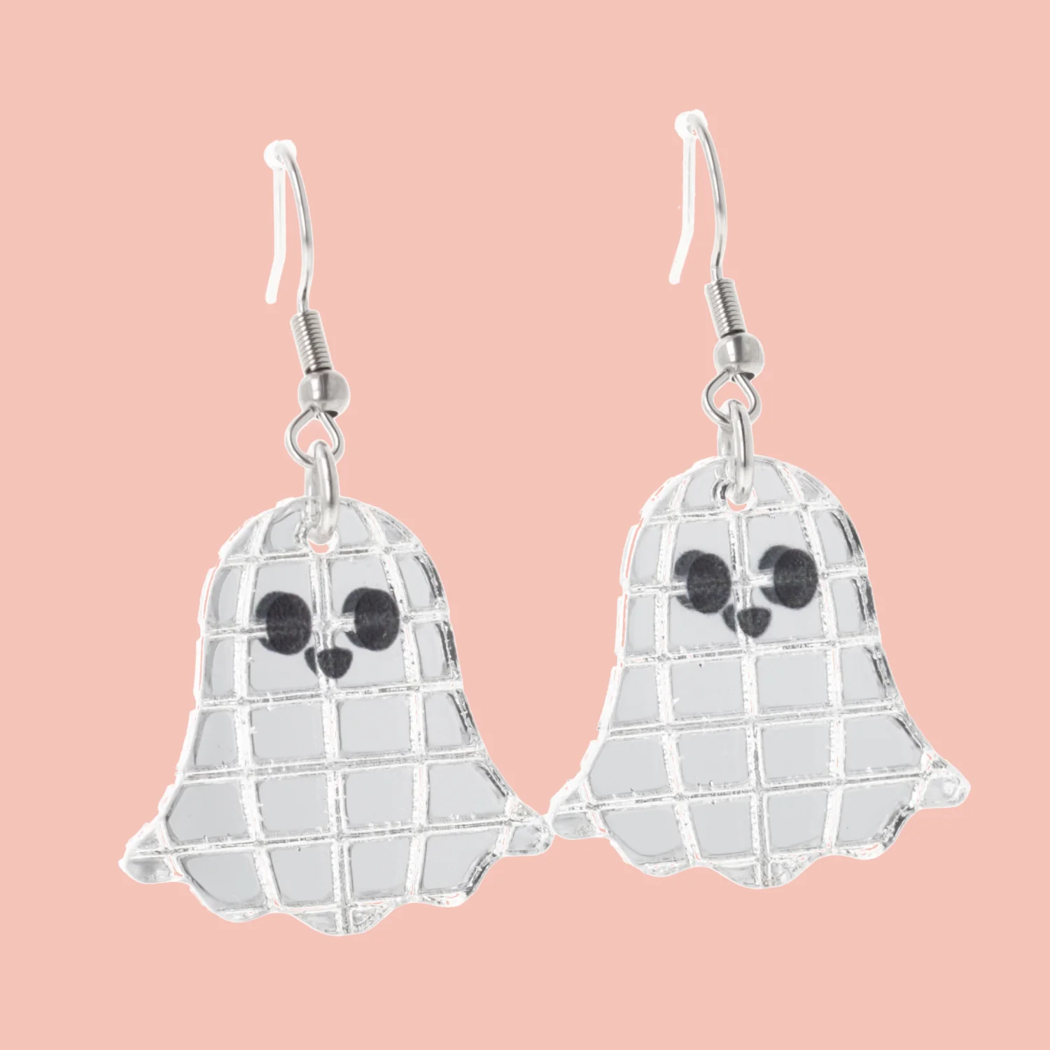 Silver Boo-gie Nights Ghost Earrings - Image 2