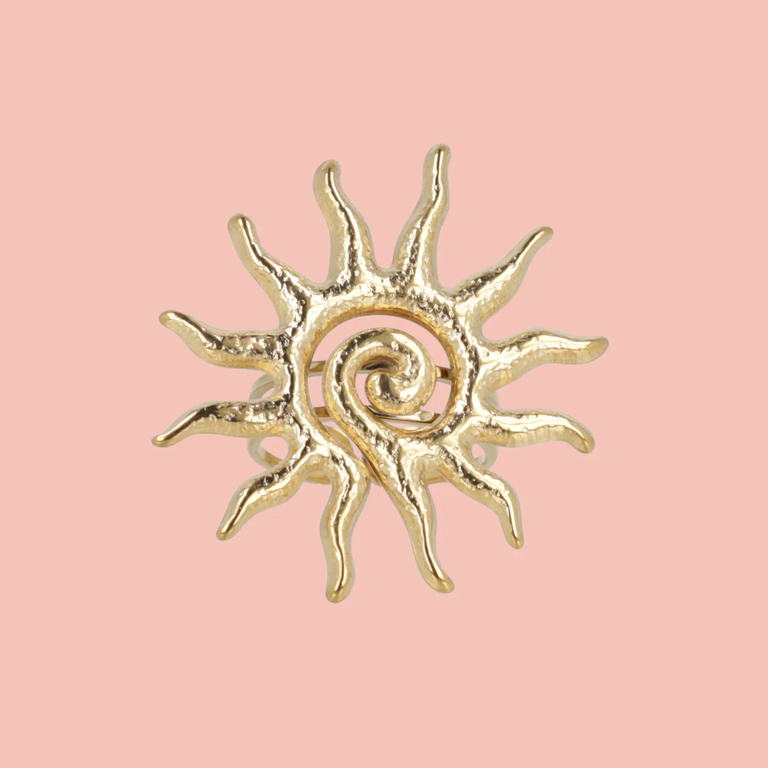 Solar Flare Sun Ring (Gold Plated)