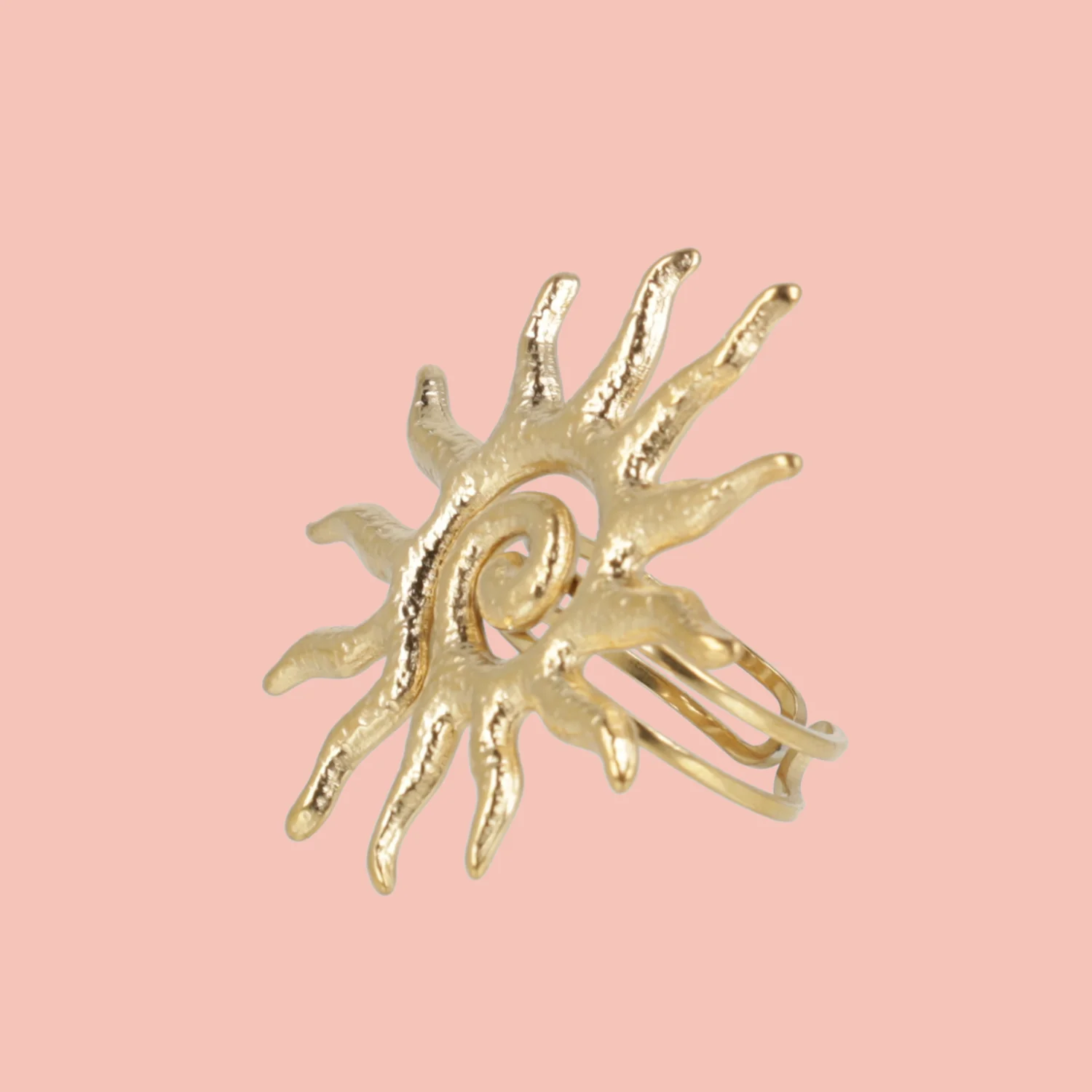 Solar Flare Sun Ring (Gold Plated) - Image 2
