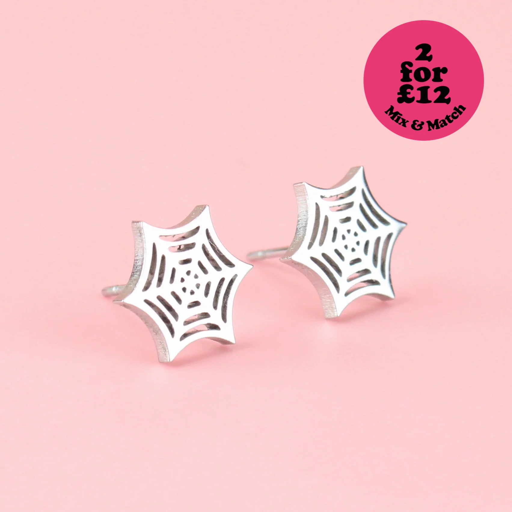 Spider Web Stud Earrings