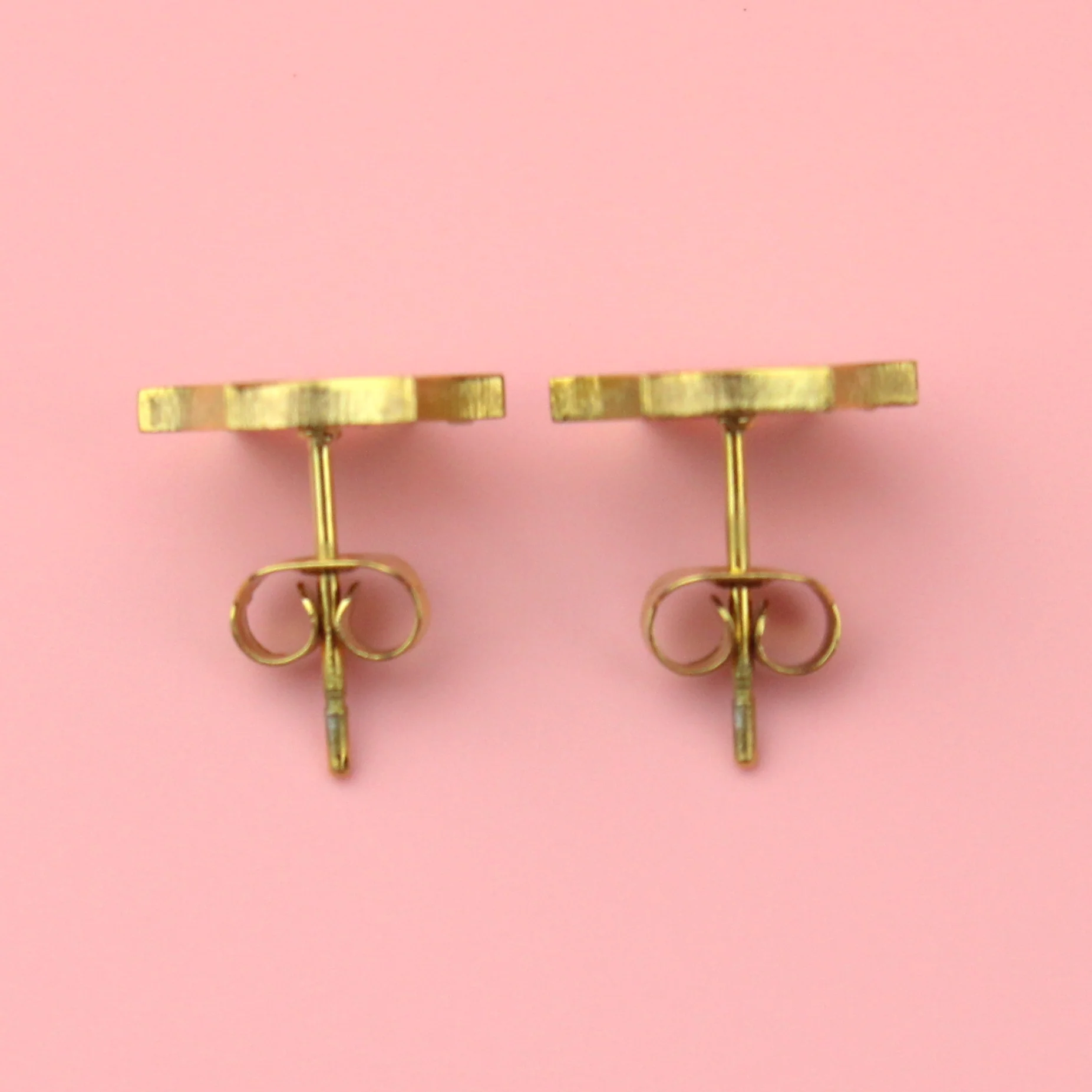 Spider Web Stud Earrings (Gold Plated) - Image 5