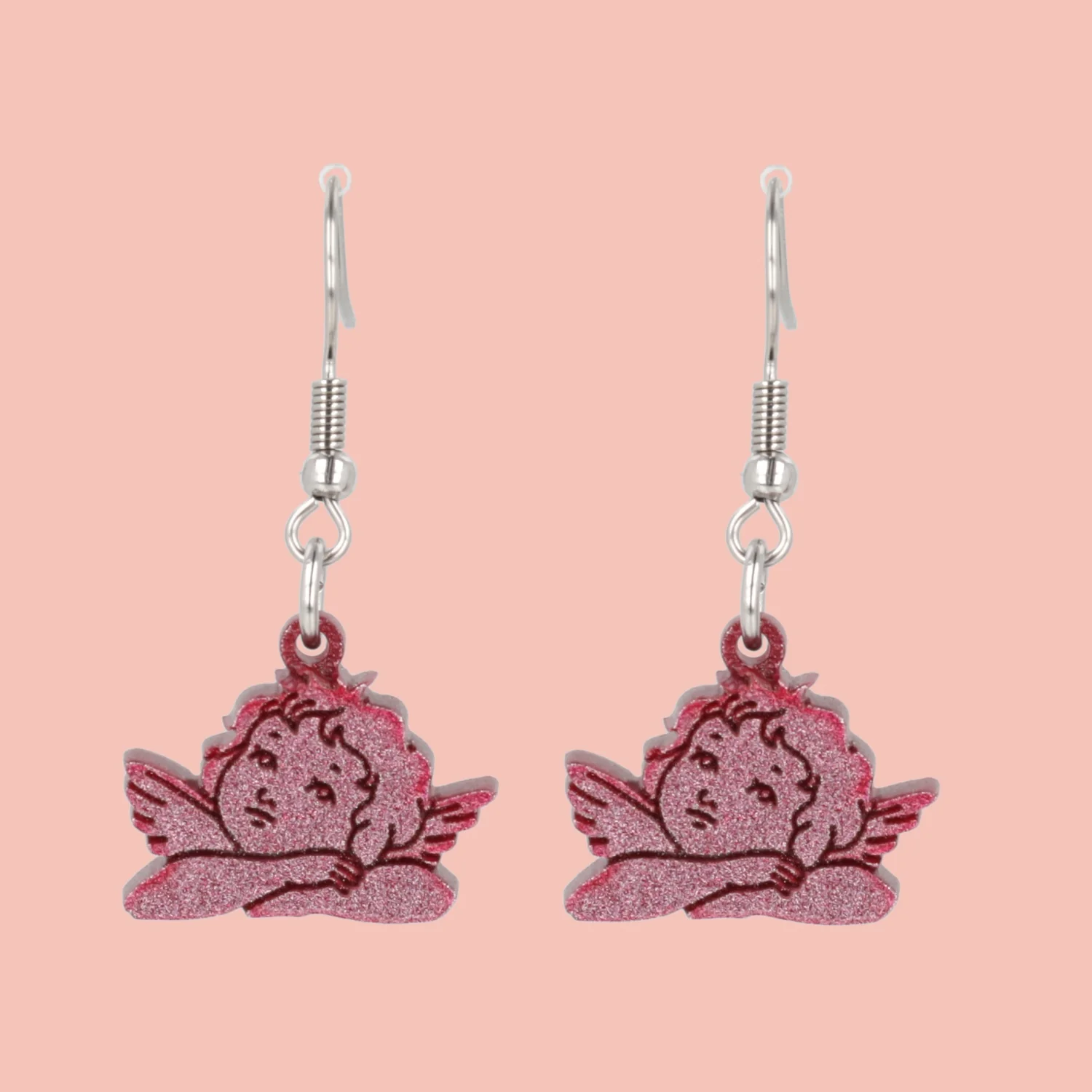 Stupid Cupid Earrings - Pink - Image 2