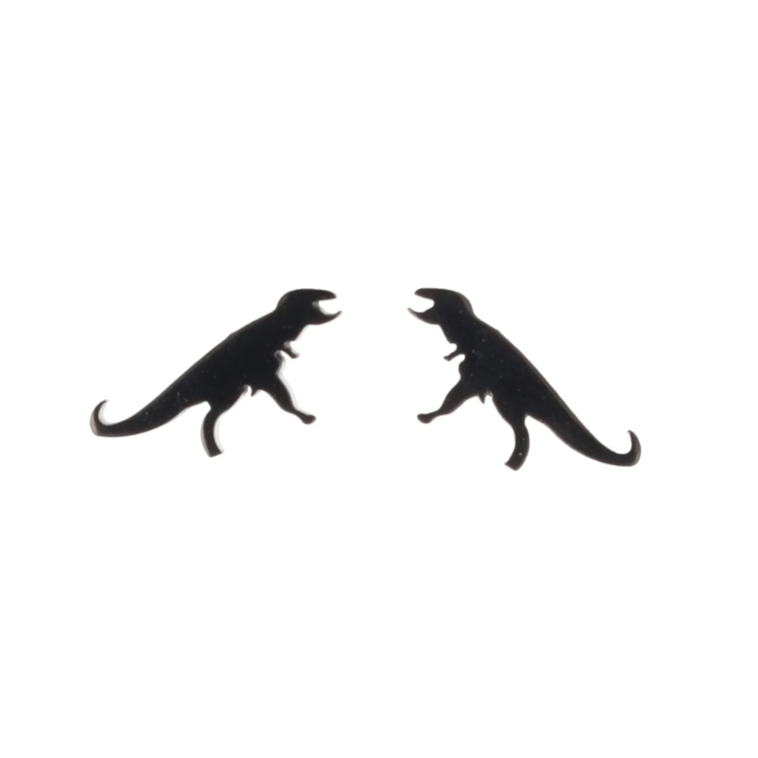 T-Rex Stud Earrings (Black) - Image 4