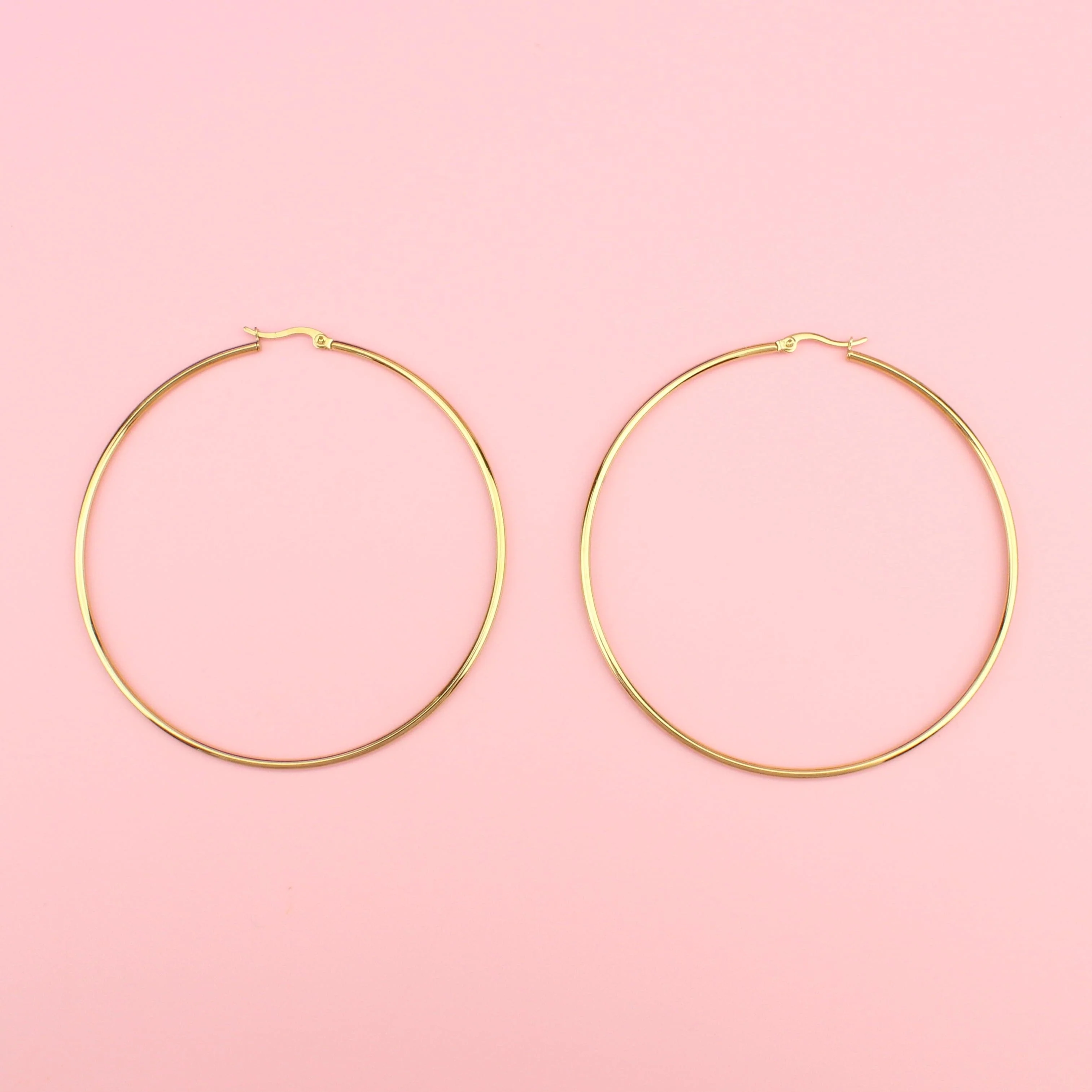 The Bigger The Hoop Earrings (85mm, Gold Plated)