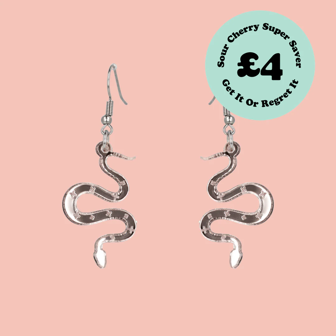 There's a Snake in My Boot Rose Gold Earrings