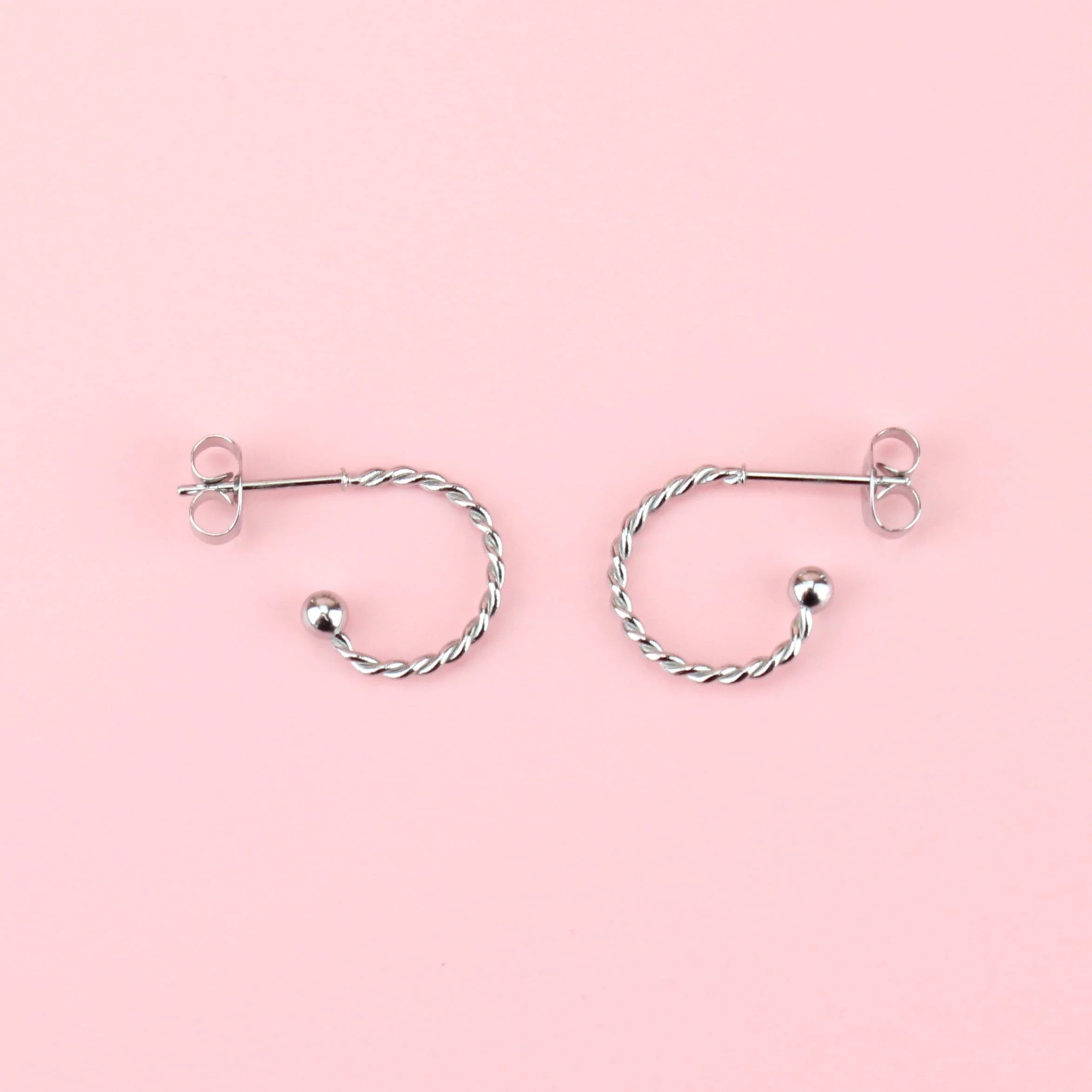 Tiny Twisted Hoop Earrings