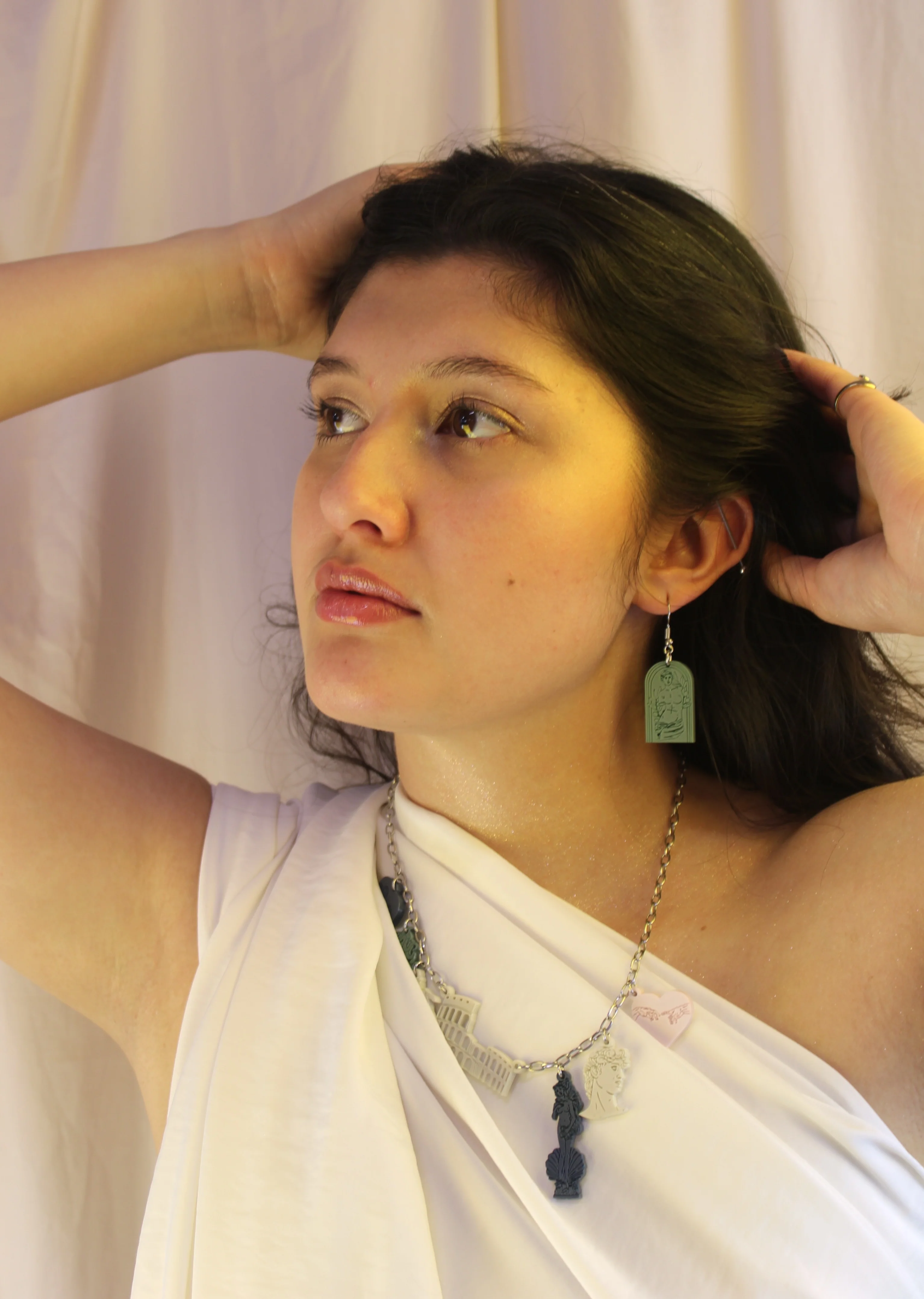 Venus De Milo Earrings - Sage Green - Image 5