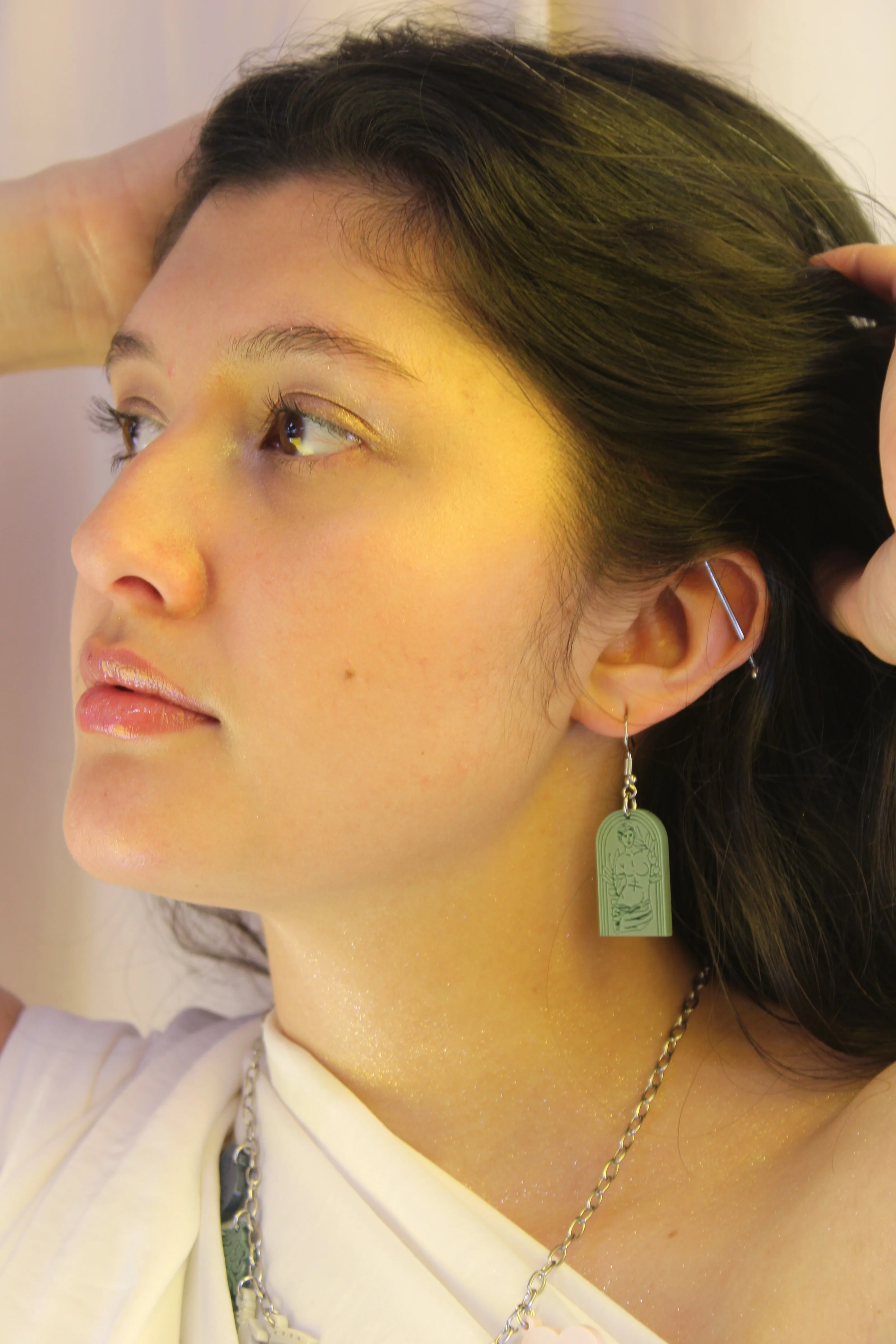 Venus De Milo Earrings - Sage Green - Image 8