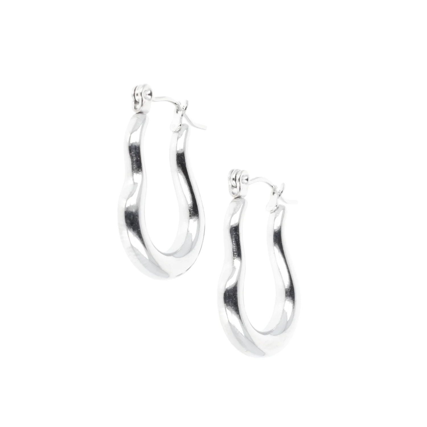 Wavy Baby Hoop Earrings - Image 3