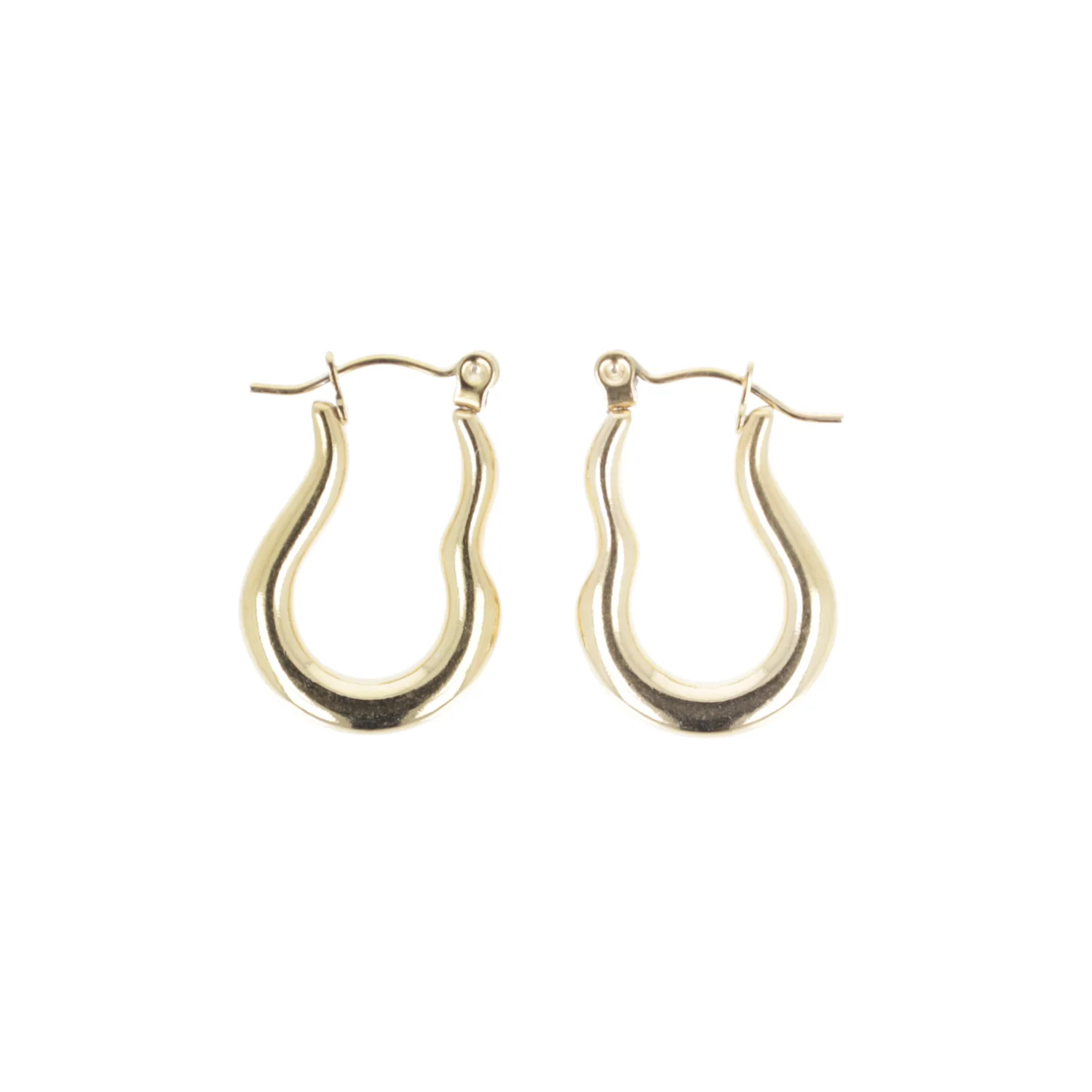 Wavy Baby Hoop Earrings (Gold Plated) - Image 4