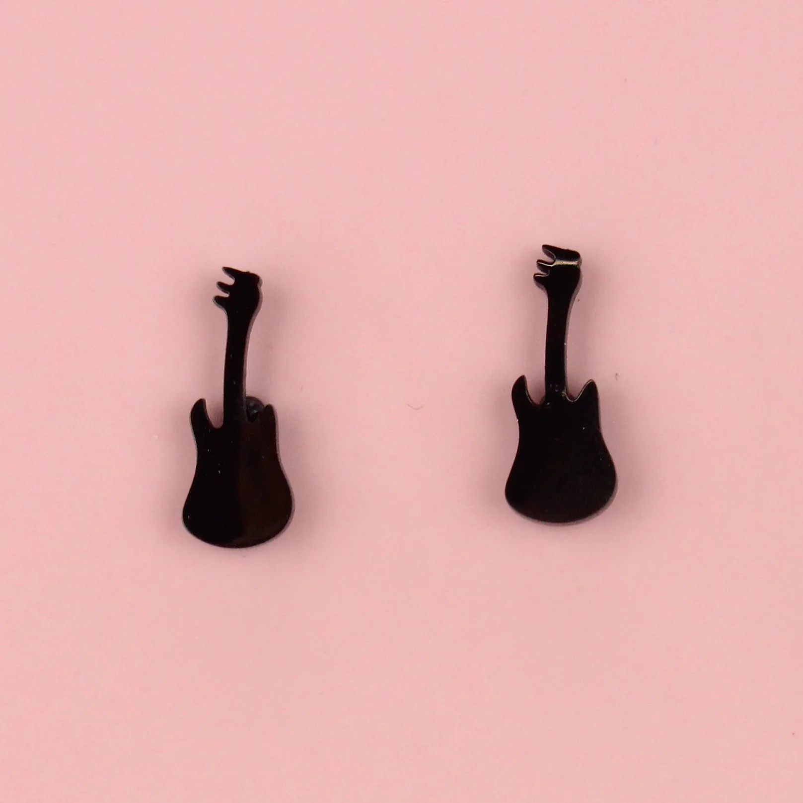 We Rock Stud Earrings (Black)