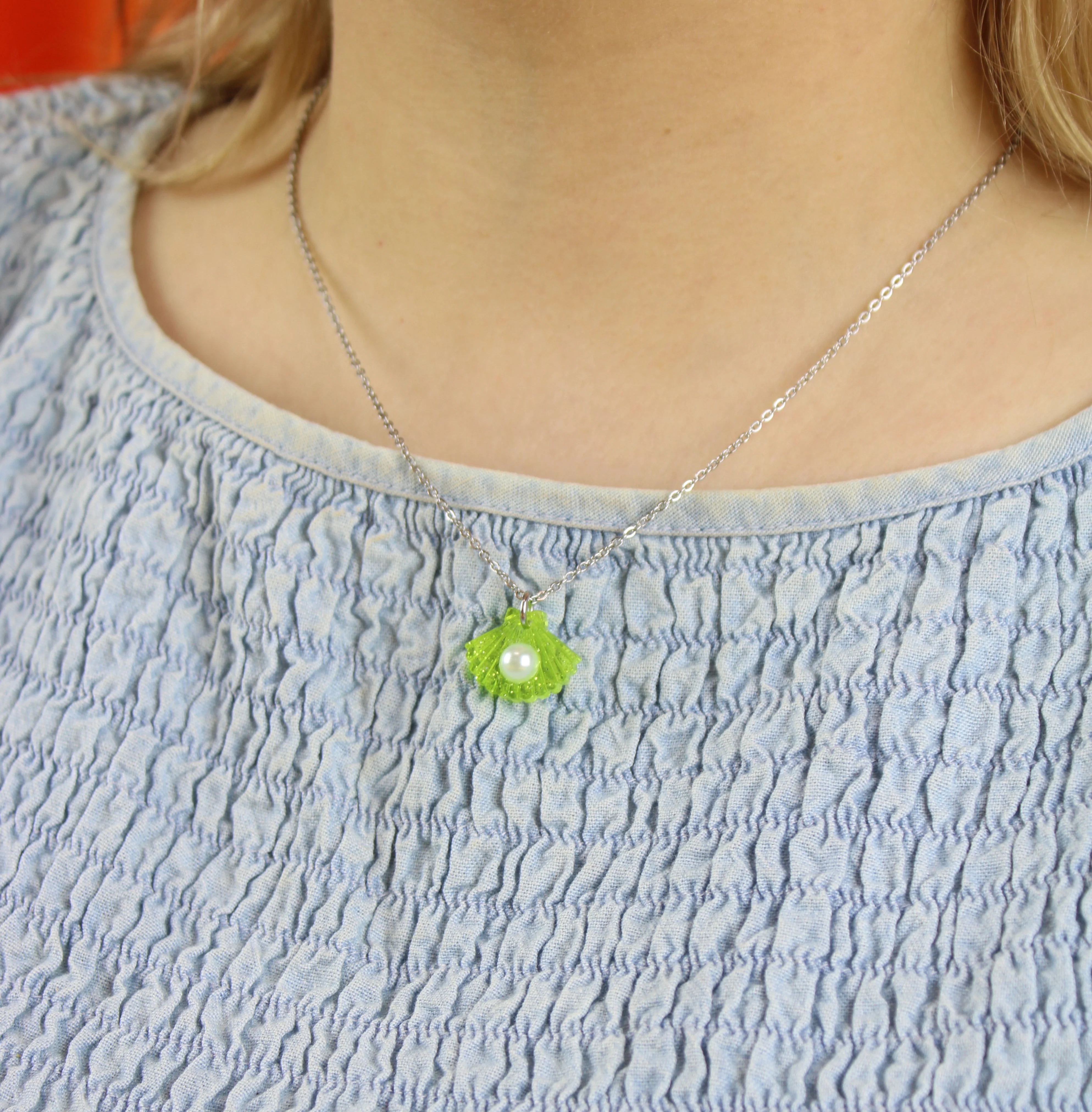What The Shelly Necklace - Lime Green - Image 5