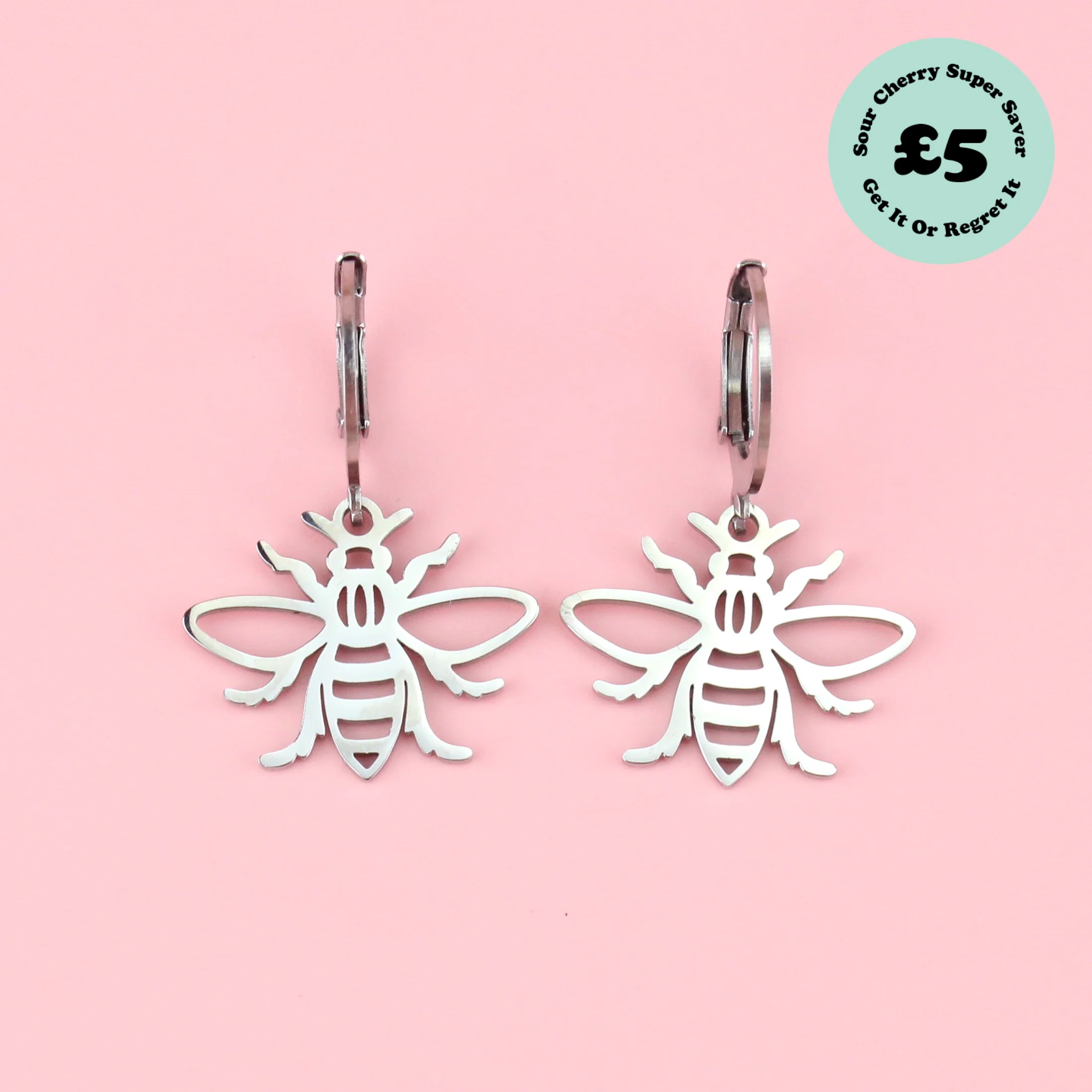 Working Bee Hoop Earrings