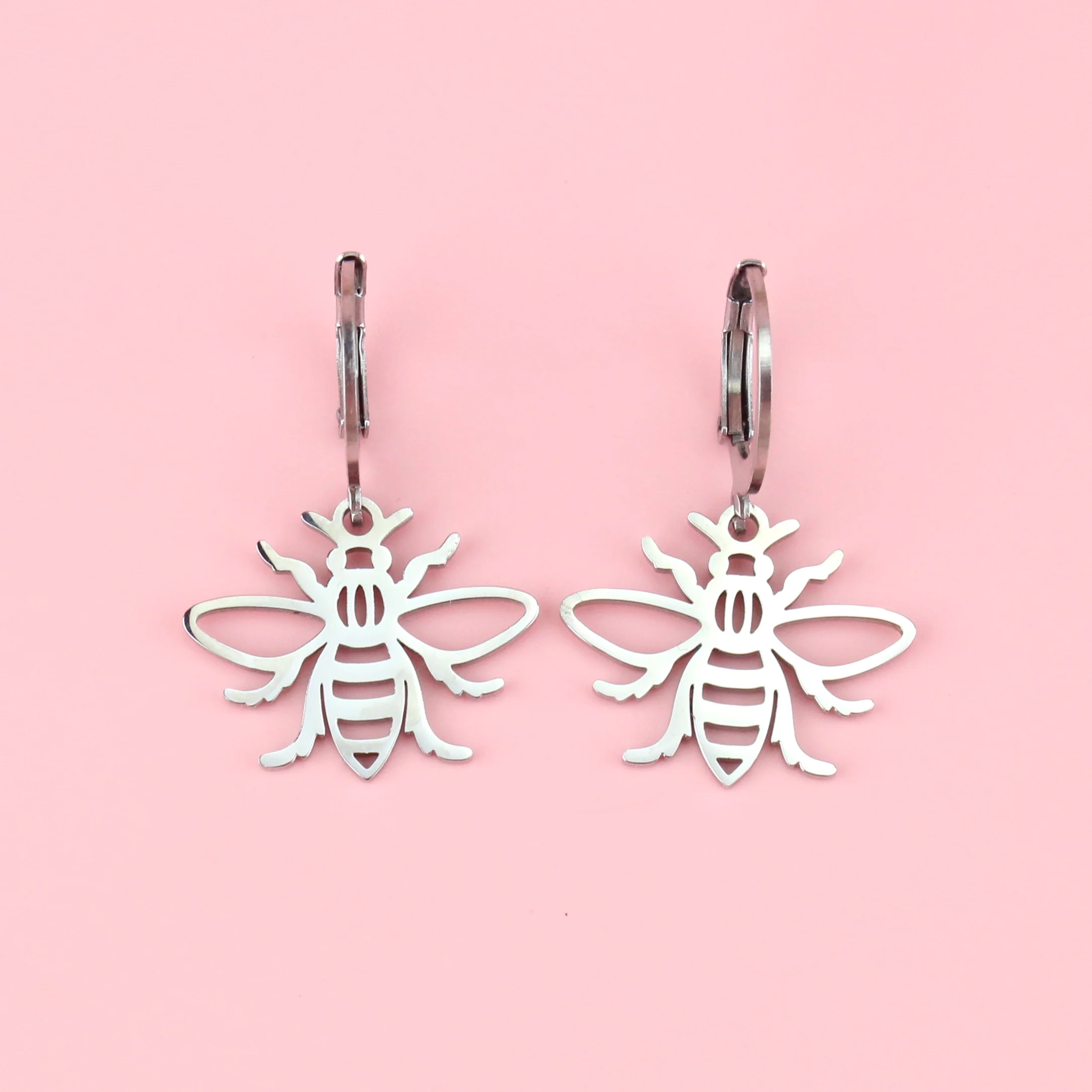 Working Bee Hoop Earrings - Image 2