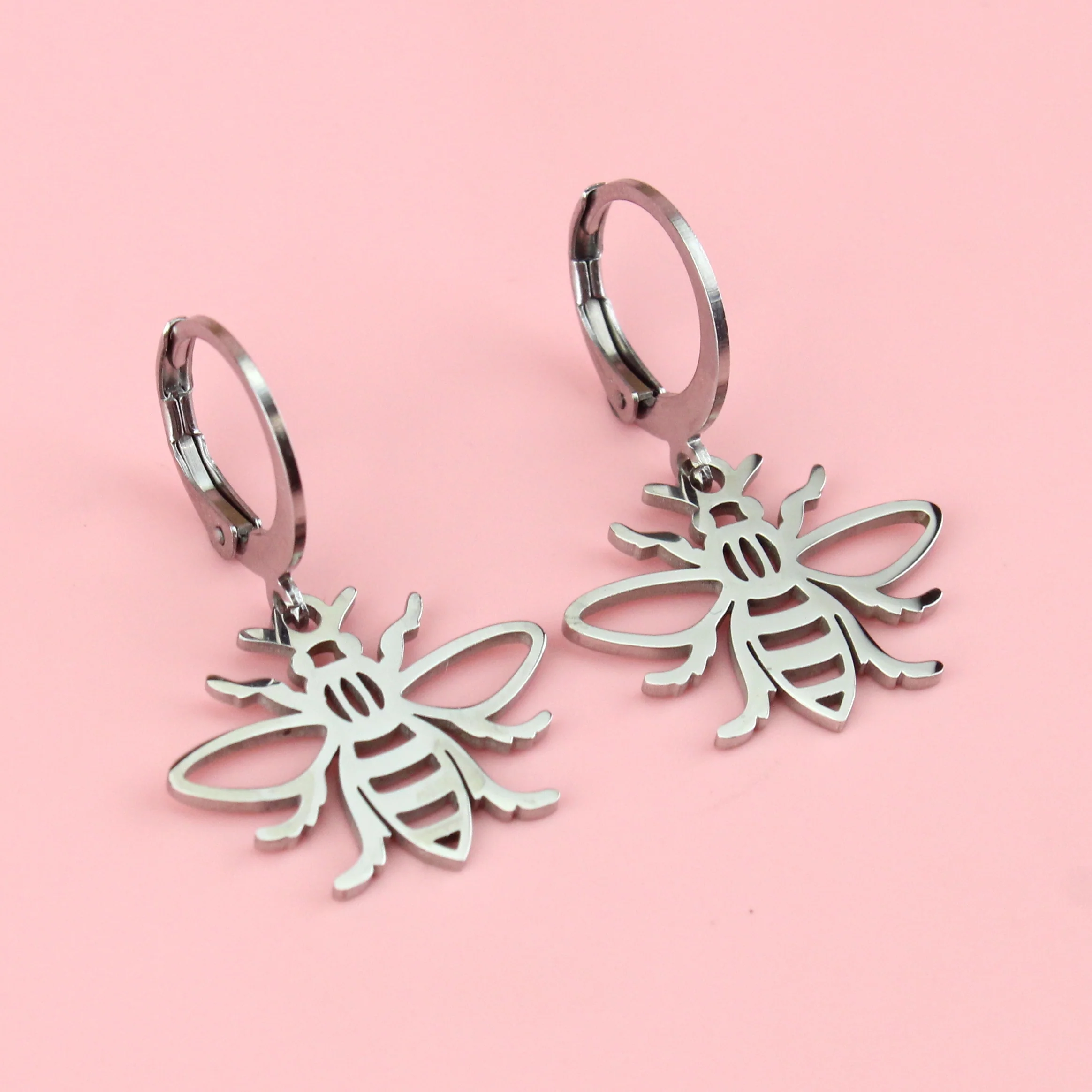 Working Bee Hoop Earrings - Image 3