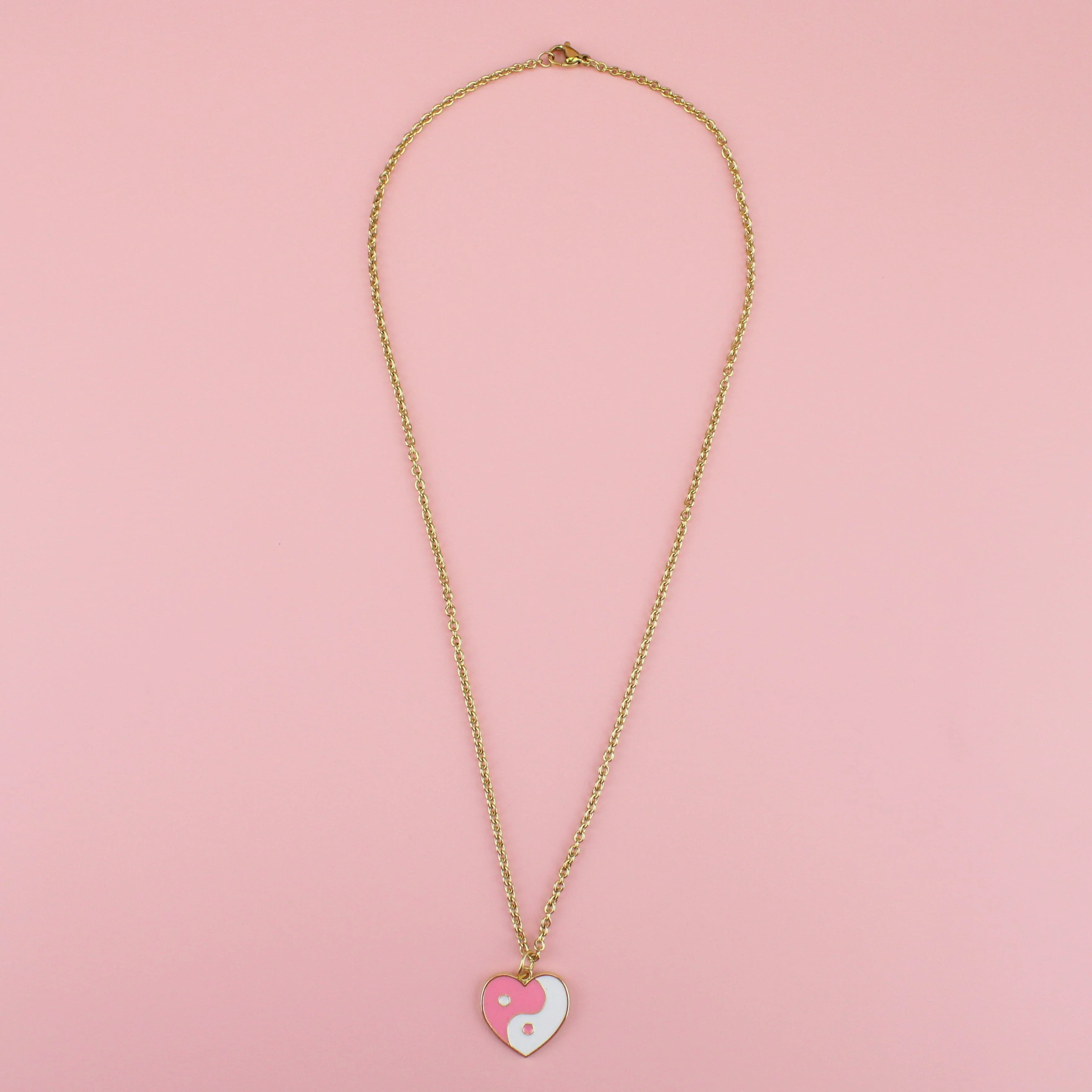 Yin Yang Pink Heart Necklace - Image 4