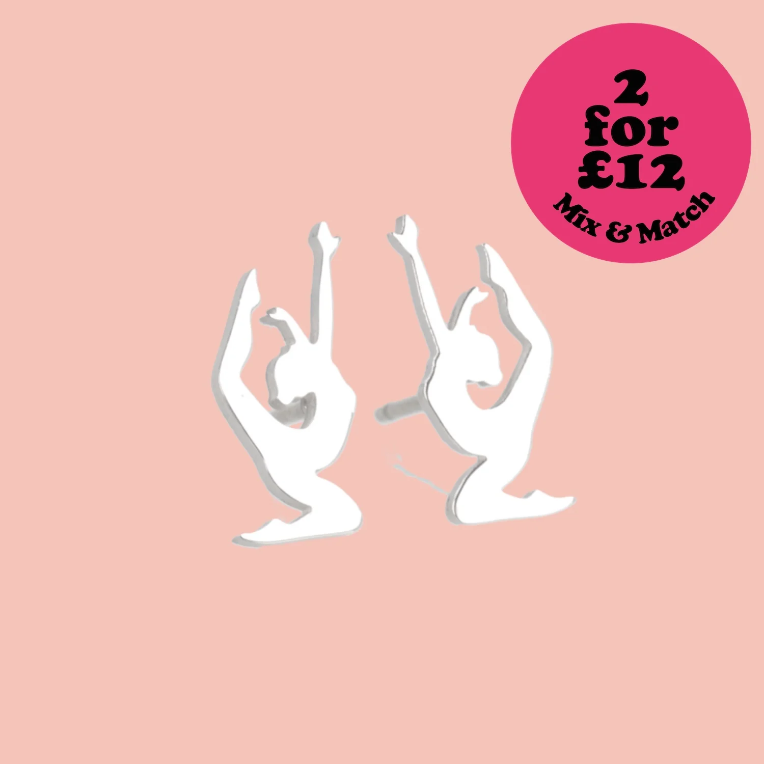 Yoga Pose Stud Earrings