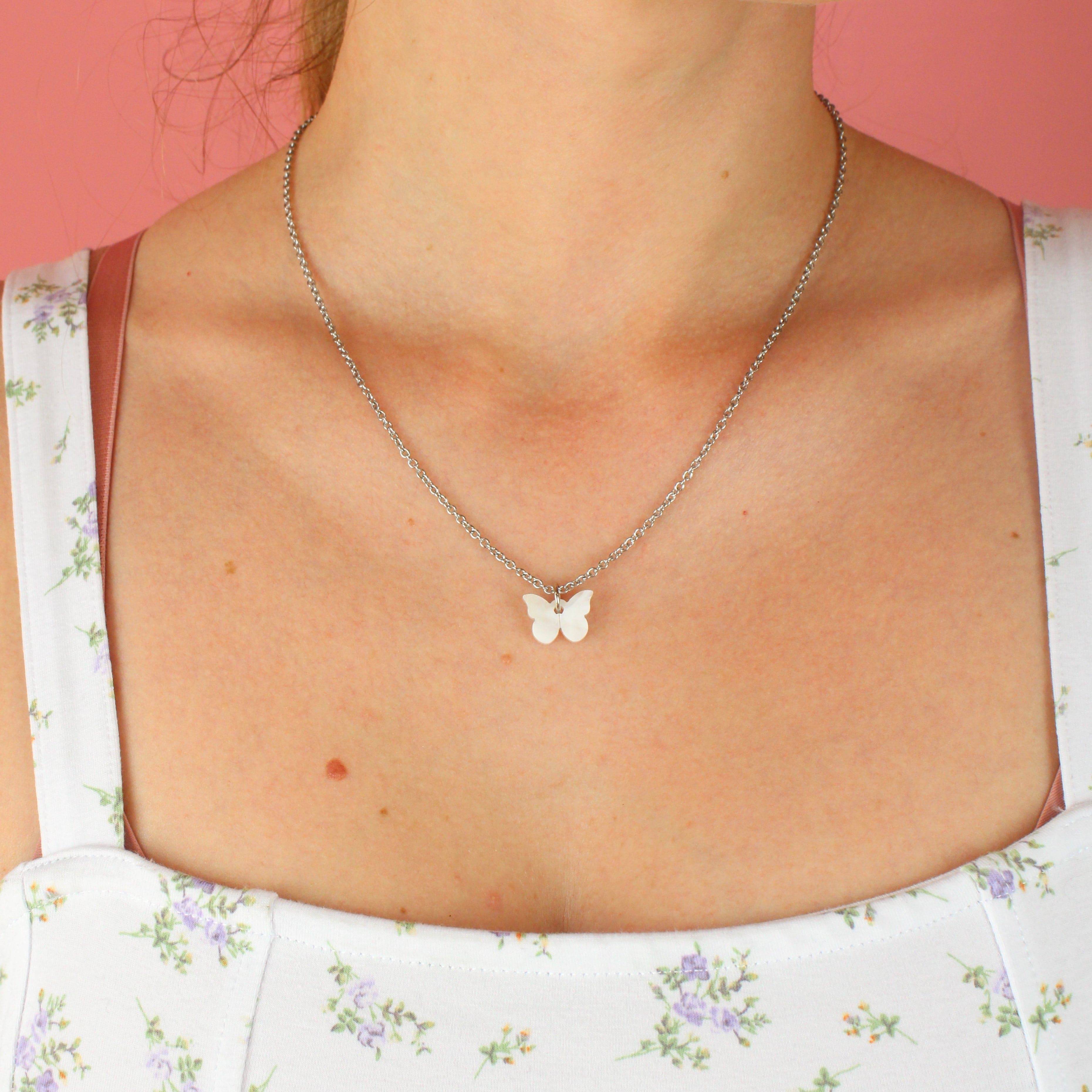 You're My Butterfly, Sugar Baby Necklace (White Marble) - Image 5
